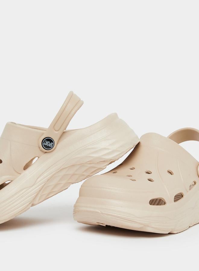 Styli Women Beige Comfort Clogs - Image 3